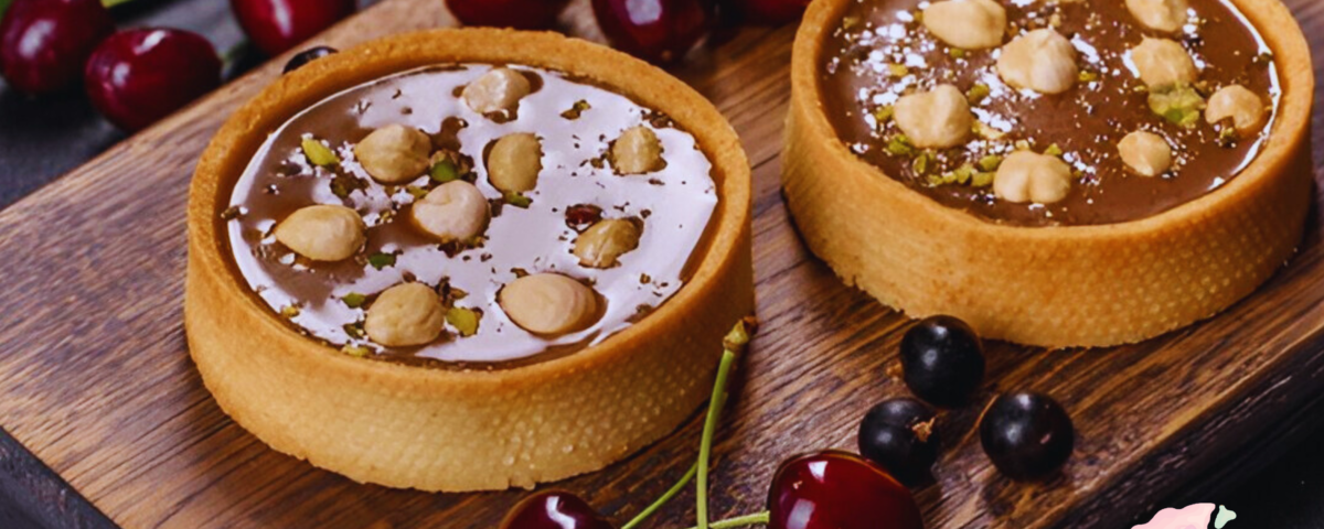 Chocolate, Sour Cherry & Hazelnut Tarts Recipe
