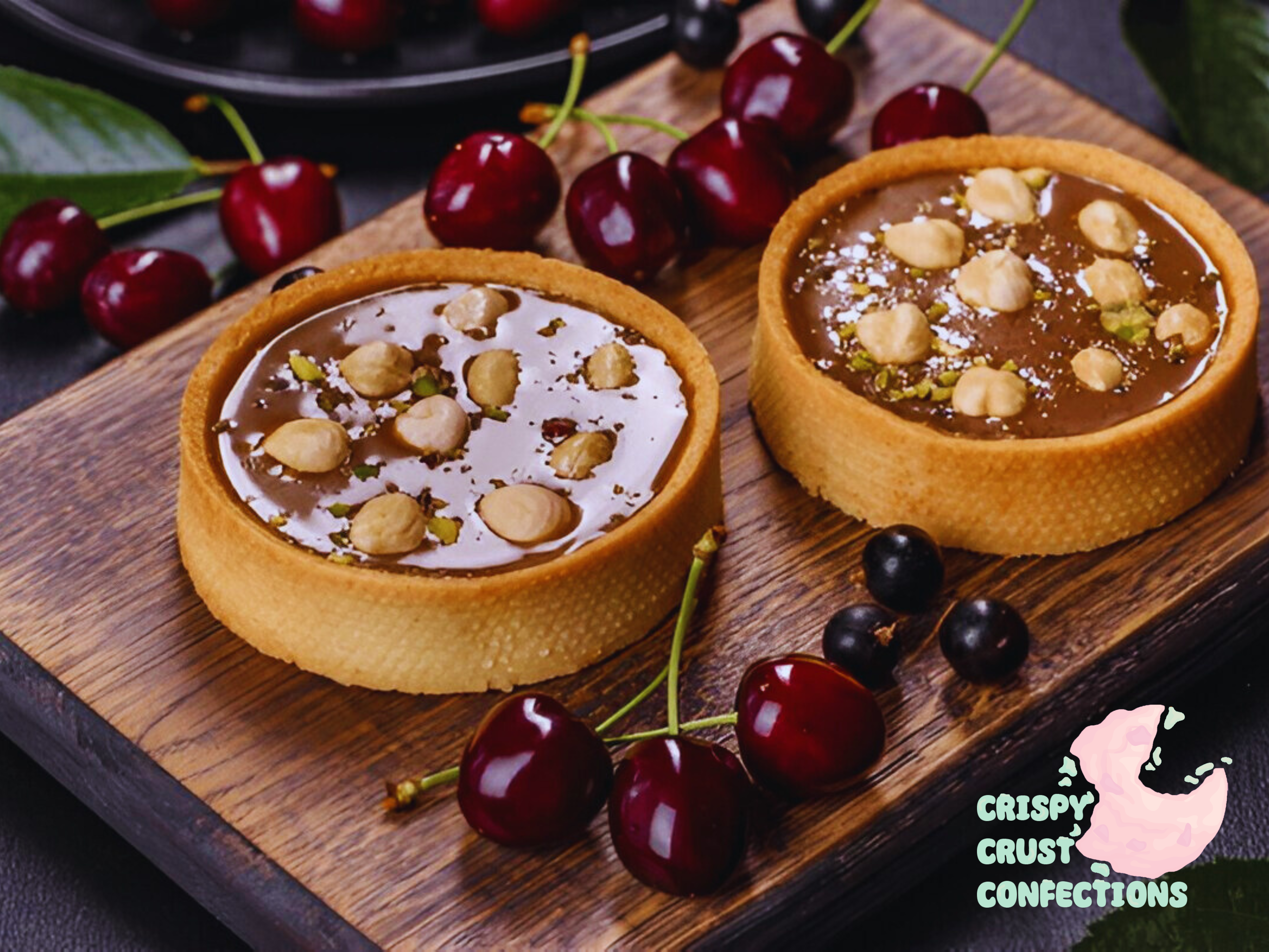 Chocolate, Sour Cherry & Hazelnut Tarts Recipe